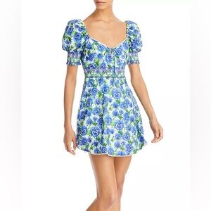Alice + Olivia Crawford Sweetheart Tiered Floral Mini Dress Size 10